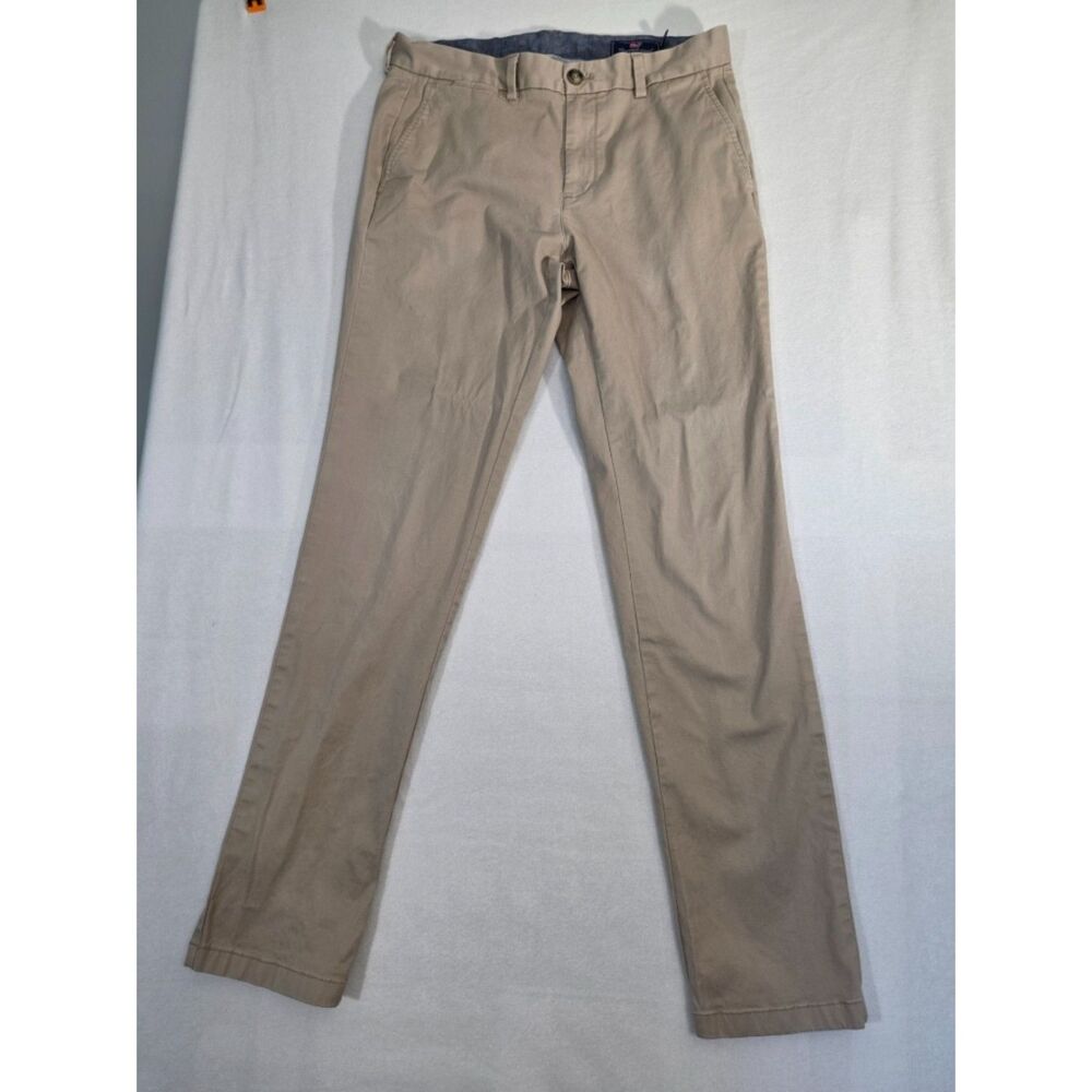 Vineyard Vines Breaker Pants Mens 32x34 Stretch Chino Trousers Khaki Tan 1P1290